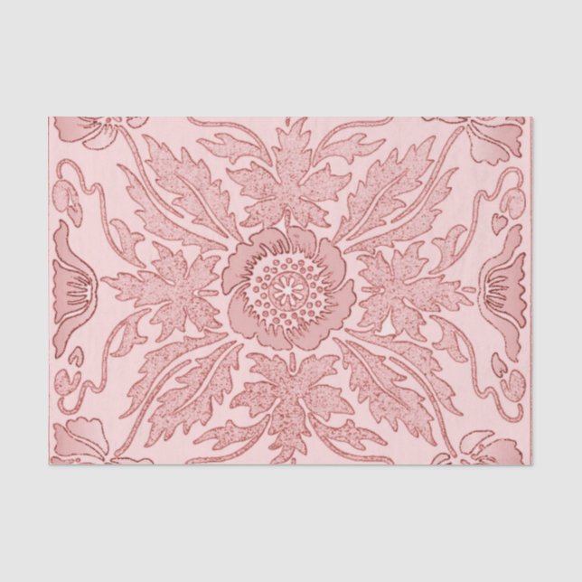 De Seda Rosa Dusto - Papel Tecidual Art Nouveau (Frente )