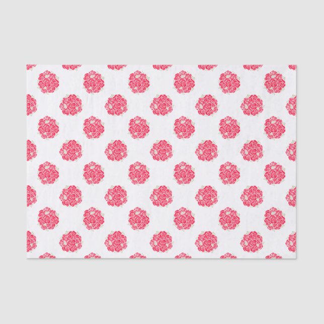 De Seda Rosas vermelhas em papel branco (Frente )