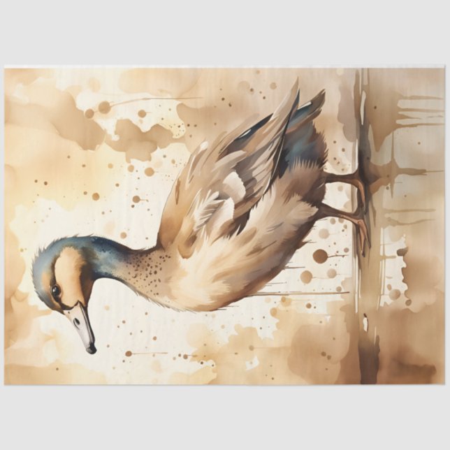 De Seda Sepia Duck , Papel tecidular para desacoplamento/A (Frente )