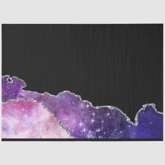 De Seda Série Galaxy Agate Design 20 Papel Tecido (Frente )