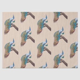 De Seda Série Pavão Design 9 Papel Pardo Tissue