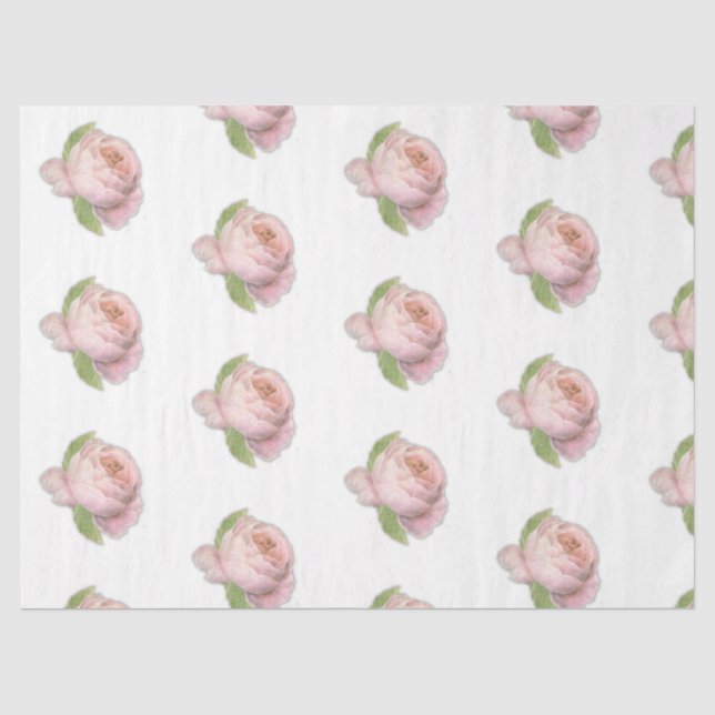 De Seda Série Rosa Romântica Design 18 Papel Tecido (Frente )
