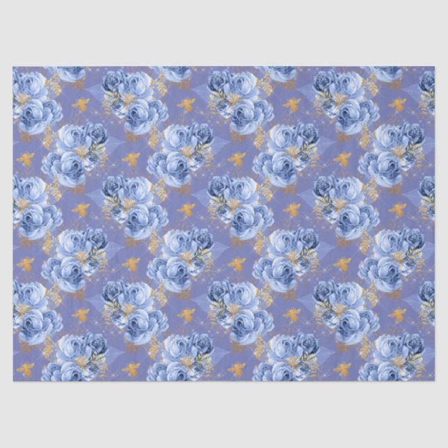 De Seda Série Serenity Bee Design 12 Papel Tissue (Frente )