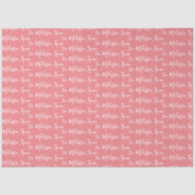 Seu nome Papel Tecidual - Rosa