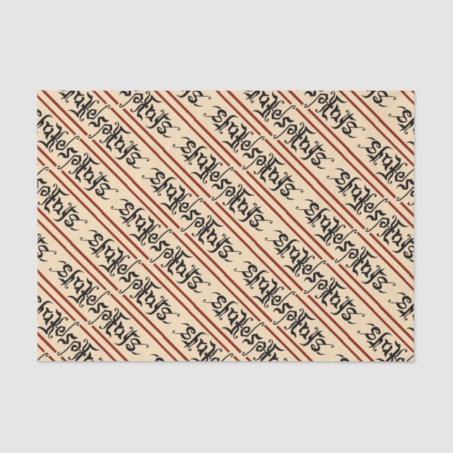 De Seda Shakespeare Ambigram - Papel Tecidual (Frente )