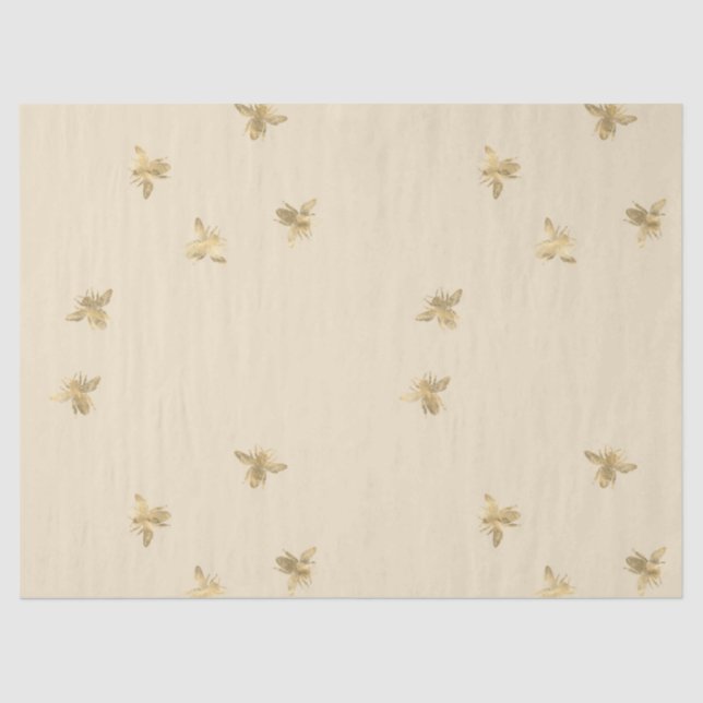 De Seda Tea Garden Bee Series Design 8 Tecido Papel (Frente )