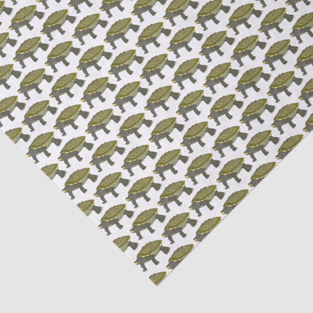 De Seda Terrapin (branco) - Papel Tissue (Detalhes)