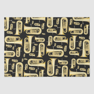 De Seda Tuba Musical Banda Professora Papel Tecido