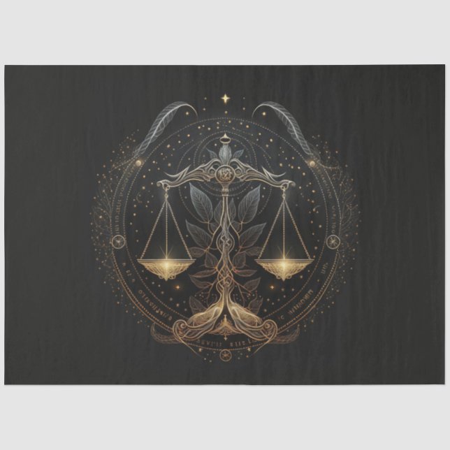 De Seda Um Design da Série Zodiac 7 Papel Tissue (Frente )