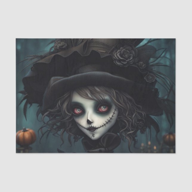 De Seda Venha Comigo, Mulher Espantalho Papel Decoupage (Frente )