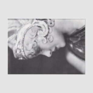 De Seda Vintage 1920 Flapper Girls Retrair Papel Tecido