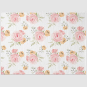 De Seda Vintage Blush Peony Flor Decoupage Papel Tecido