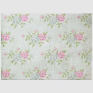 De Seda Vintage Blush Peony Flor Decoupage Papel Tecido
