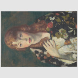 De Seda Vintage Henri Mulher: Lady Decoupage Papel Tecidua