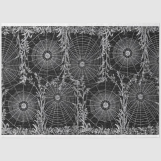 De Seda Vintage Spider Esfrega Papel Tecido B&W Halloween