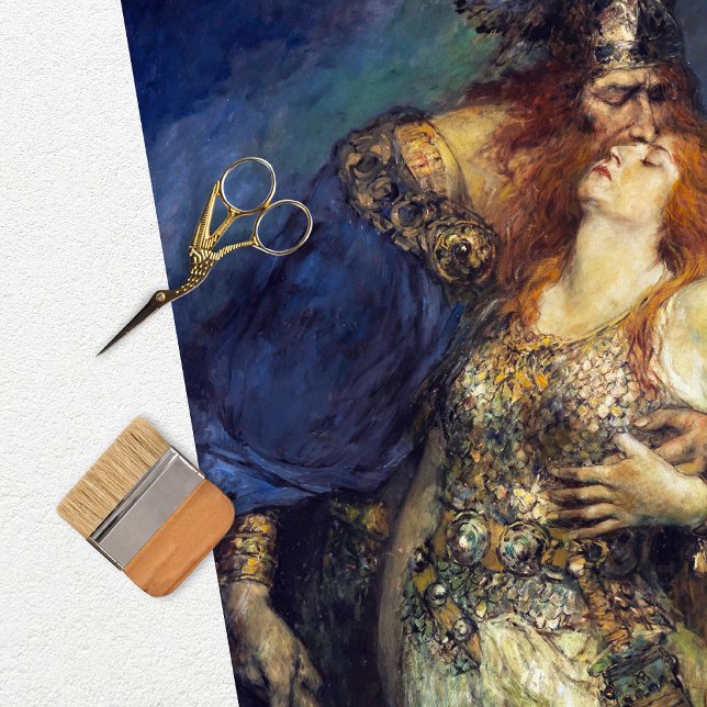 De Seda Vintage Viking Woman Decoupage Papel Tecido (Criador carregado)