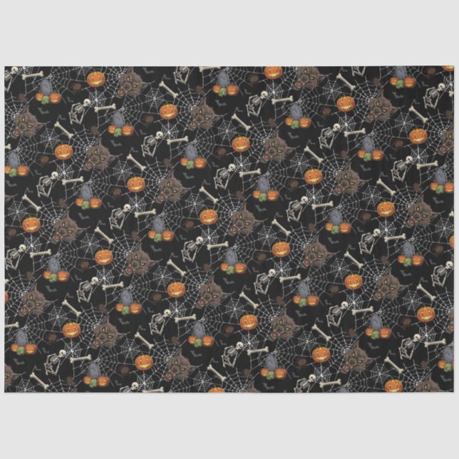 De Seda 🐺 Werewolf Halloween Papel Tecido 🎃 💀 (Frente )