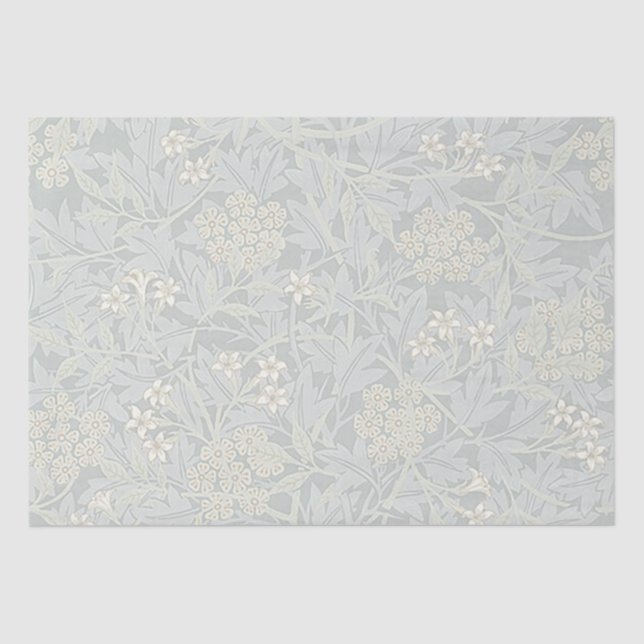 De Seda William Morris Desbotou Papel Tecidual Jasmine (Frente )