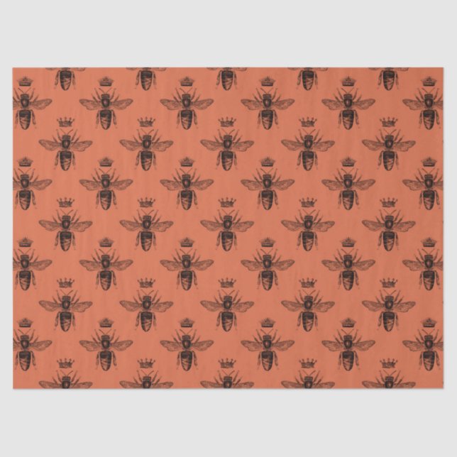 De Seda Woodland Bee Series Design 1 Papel Tecido (Frente )