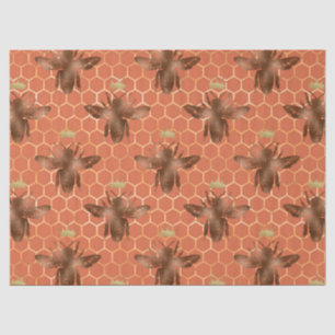 De Seda Woodland Bee Series Design 20 Papel Tecido