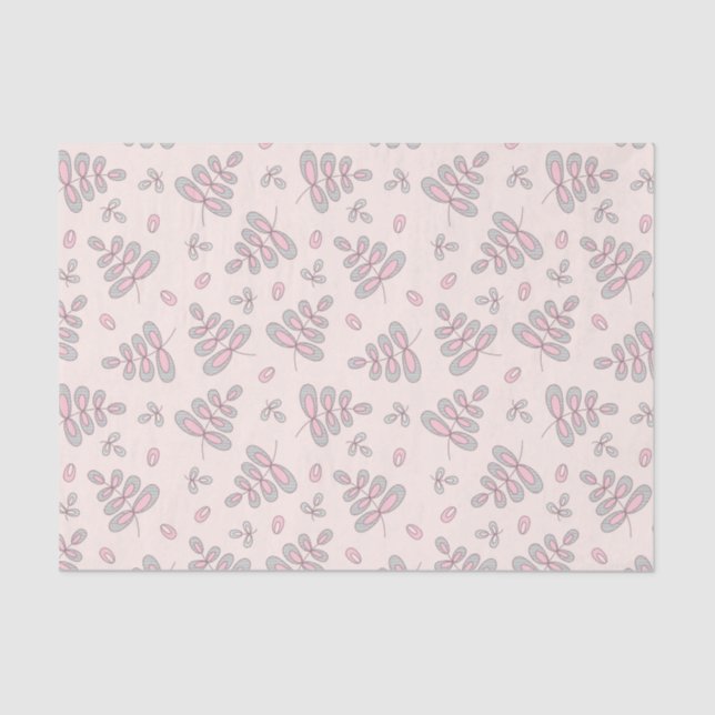 De Seda Woodland Deixa Papel Tecido (Frente )