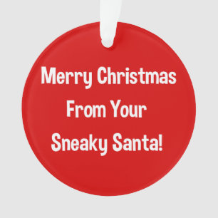 De seus Papais noeis Sneaky Ornamento Acrílico