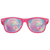 Mulher Neon Glamorosa com Óculos Espumantes