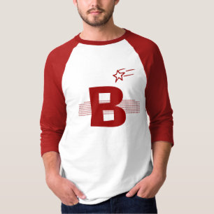 De t-shirt básico do Raglan da Capa dos homens 3/4