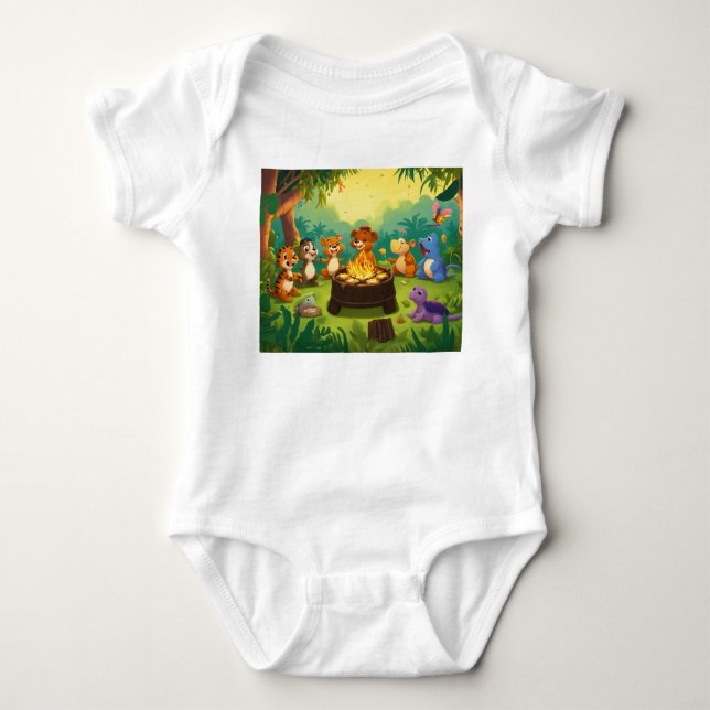 ✨ de T-Shirt 👶 Bebê, Bonito e Comfy (Frente)
