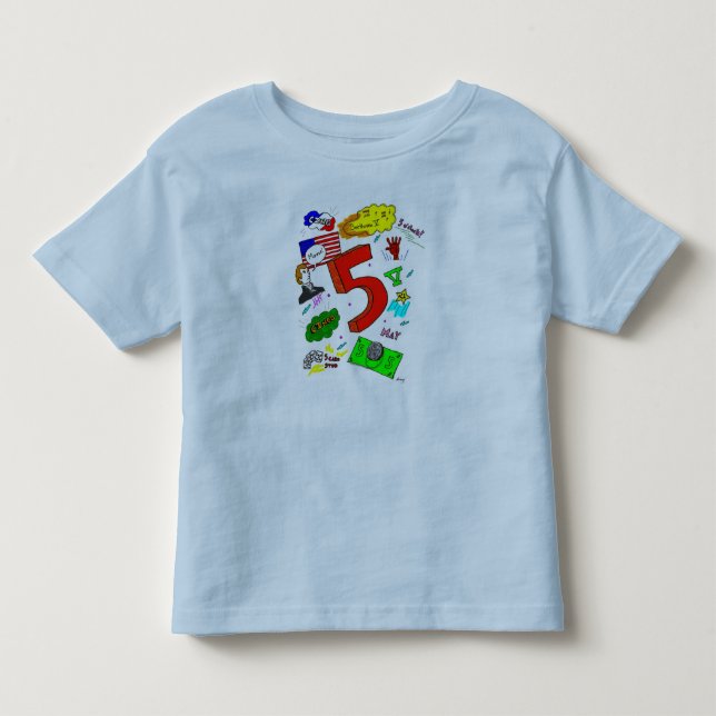 De T-Shirt de Ode a Cinco Toddler Ringer (Frente)