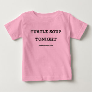 De tartaruga da sopa t-shirt infantil hoje à noit