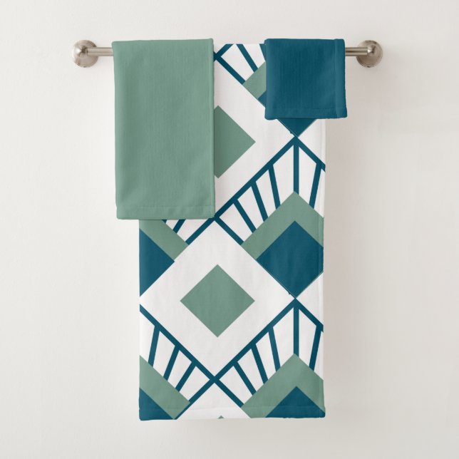 De Toalhas Art Deco Ventiladores Bandeja Conjunto (Insitu)