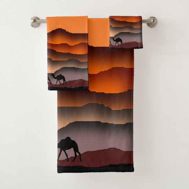 De Toalhas Camel Bath Totol Conjunto Deserto Sunset (Insitu)