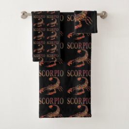 De Toalhas Scorpio Zodiac Símbolo Bandeja Conjunto