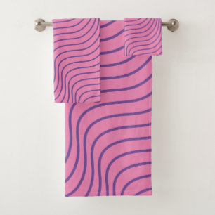 De Toalhas Wavey Stripe Modern Bathroom Conjunto