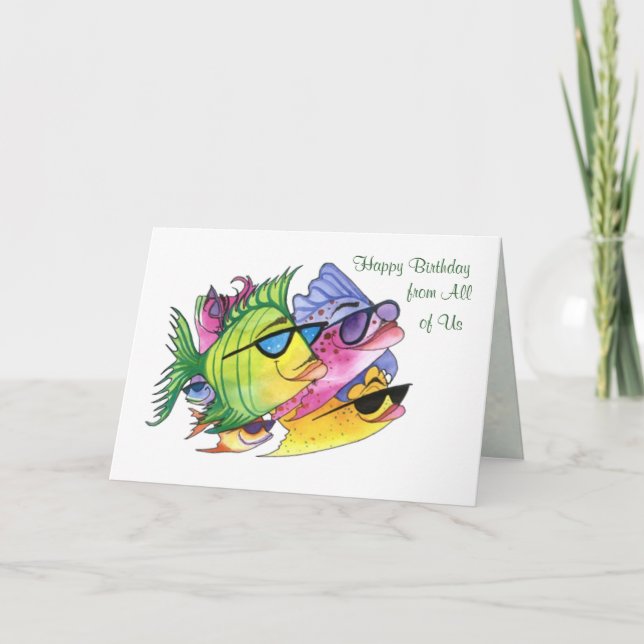 De todos nós, Cartão de Aniversário com peixe (Frente)