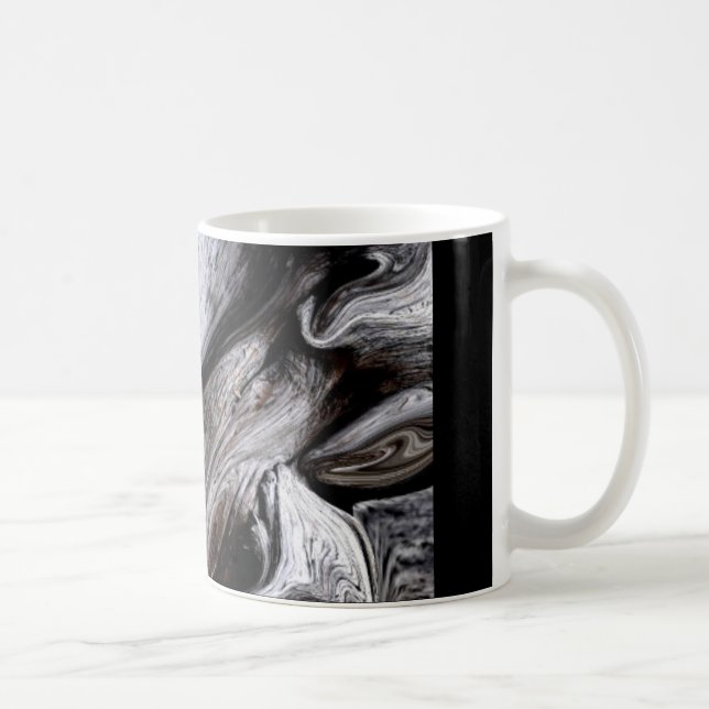 De "TRONCO ÁRVORE" 11 onças. CANECA DE CAFÉ PRETA (Direita)