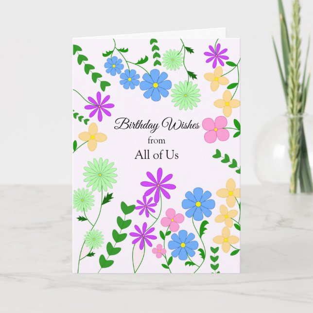 De um Cartão de Aniversário de Grupo (Frente)