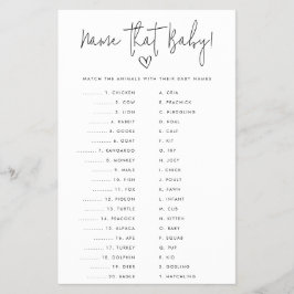 Dê um nome ao cartão de jogo de papel minimalista 