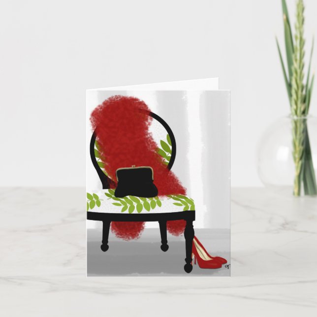 De uma mulher da noite cartão de nota do vestuario (Frente)