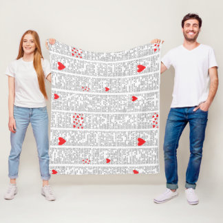 De Velo Acerca do Amor Tipografia Coração Padrão Cobertor 