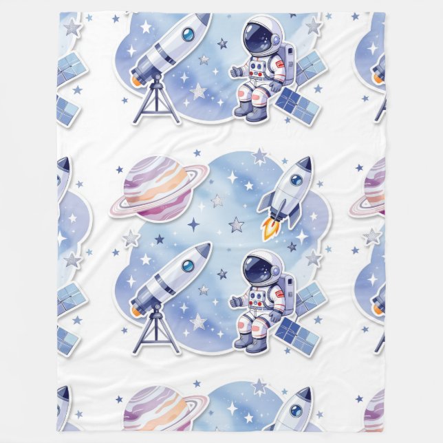 De Velo Astronauta azul pouco elegante Cobertor Nova Casa (Frente)