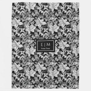 De Velo Cinza tem cobertor floral com nome personalizado m