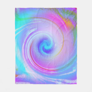 De Velo Cobertor Abstrato com Redemoinho Pastel