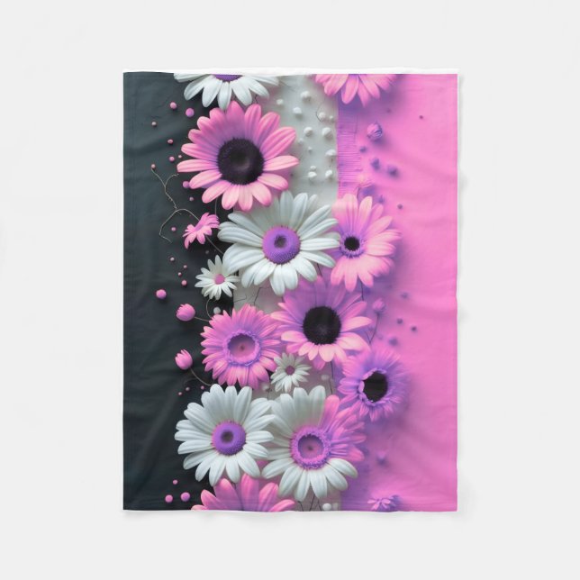 De Velo Cobertor ADOM Pink Daisy Floral (Frente)