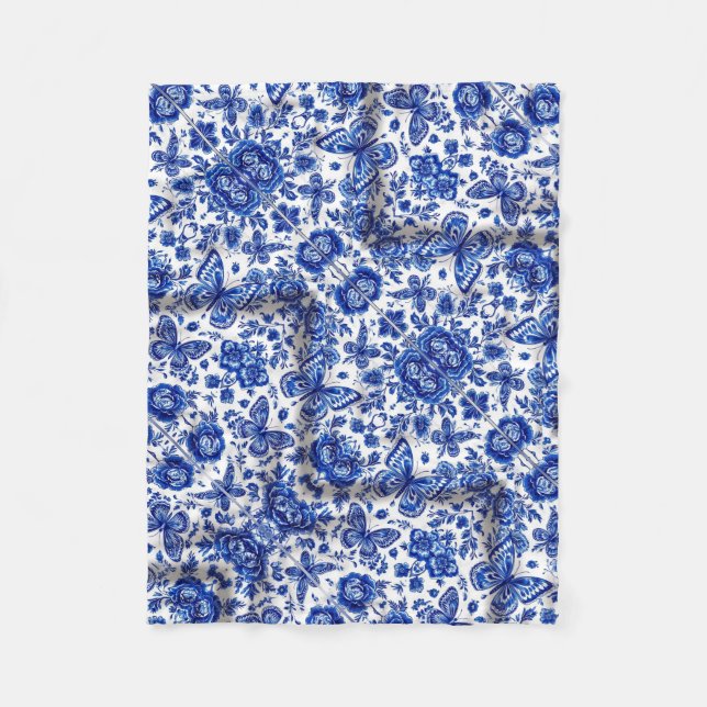 De Velo Cobertor ADOM Porcelana Azul Clássica (Frente)