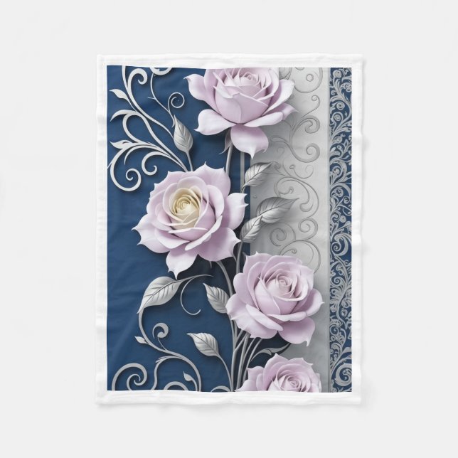 De Velo Cobertor ADOM Rosas Rosa Pastel (Frente)