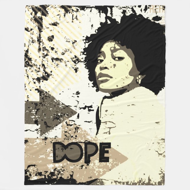 De Velo Cobertor Afro DOPE – Flechas Grunge, Coração  (Frente)