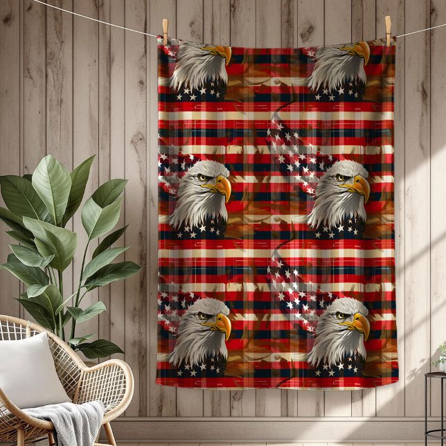 De Velo Cobertor Águia e Bandeira Liberdade Voar Presente  (Liberty Soars Blanket Eagle and Flag Home Gift)