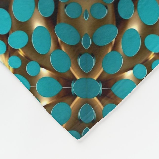 De Velo Cobertor Bolha Azul e Dourado (Quina)